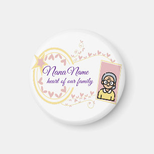 Omas Tag Vintage-Abzeichen-Design Magnet