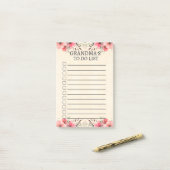 Oma's to List of Modern Floral Post-It Notes Klebezettel (Auf Schreibtisch)