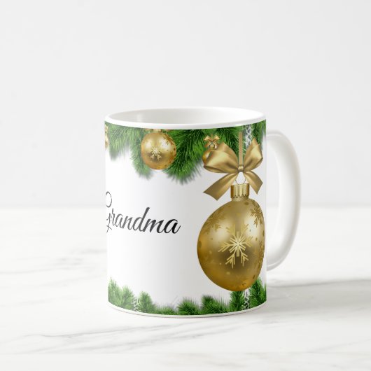 Omas Weihnachtstasse Kaffeetasse (VorderseiteRechts)