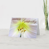 Omas weiße Lilienkarte "Deepest Beileid" Karte (Vorderseite)