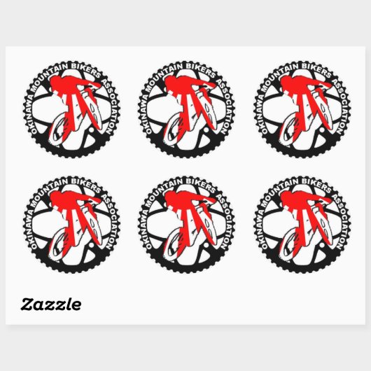 OMBA-Sticker Runder Aufkleber (Blatt)