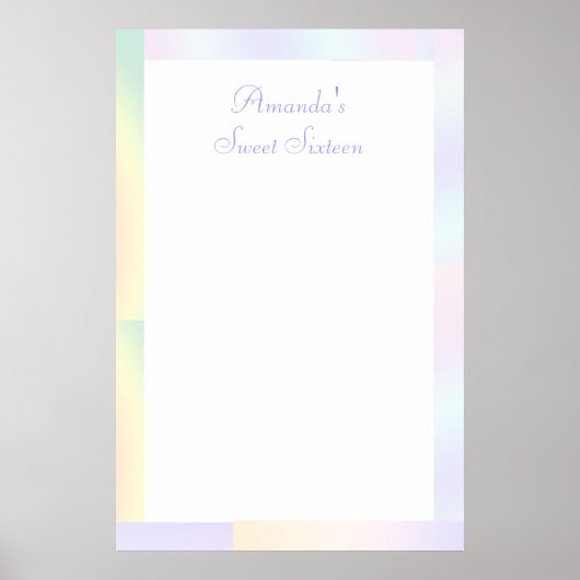 Ombre, 16 . Geburtstag, Bat Mitzvah, Unterschrift Poster (Vorne)