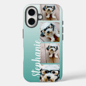 Ombre 4 Square Fotos Handgeschrieben - CAN EDIT bl Case-Mate iPhone Hülle (Rückseite)