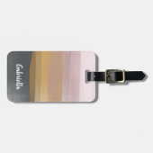 Ombre Abstrakte Wasserfarbstreifen in Dusty Lilac Gepäckanhänger (Vorderseite horizontal)