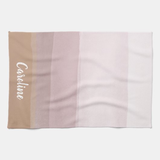 Ombre Abstrakte Wasserfarbstreifen in Dusty Lilac Geschirrtuch (Horizontal)