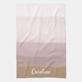 Ombre Abstrakte Wasserfarbstreifen in Dusty Lilac Geschirrtuch (Vertikal)