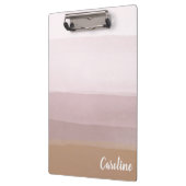 Ombre Abstrakte Wasserfarbstreifen in Dusty Lilac Klemmbrett (Links)