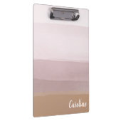 Ombre Abstrakte Wasserfarbstreifen in Dusty Lilac Klemmbrett (Rechts)