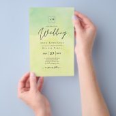 OMBRE All-in-1 Budget Lemon Limon Wedding Einladun Flyer (Handgriff)