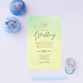 OMBRE All-in-1 Budget Lemon Limon Wedding Einladun Flyer (Einzeln)
