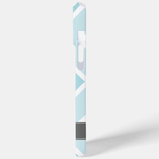 Ombre Aqua Zig Zag Chevrons Muster Case-Mate iPhone Hülle (Rückseite / Links)