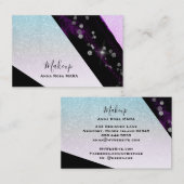 *~* Ombre Aquamarin Pink Glitzer Geometric Chic Gi Visitenkarte (Vorne/Hinten)
