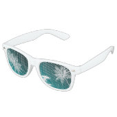 OMBRÉ AQUAMARIN TROPISCHE PALTEN PARTYBRILLE (Schrägansicht)