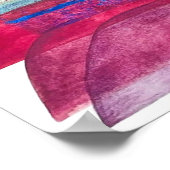 Ombre Aquarell- und Ölpastellfarben Poster (Ecke)