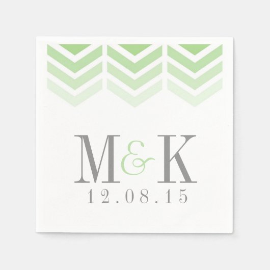 Ombre Arrows Modern Zickzack Modern Monogram Napki Serviette (Vorderseite)
