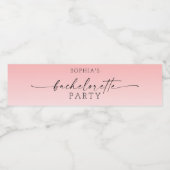 Ombré Bachelorette Wasser Flaschen Labels Wasserflaschenetikett (Einzelnes Label)