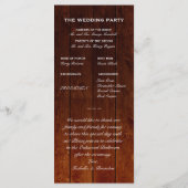 Ombre Barn Board Twinkle Lights Wedding Program Programm (Rückseite)