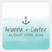 Ombre Beach Destination Ocean Anchor Sticker (Vorderseite)