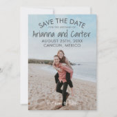Ombre Beach Destination Ocean Save the Date (Vorderseite)