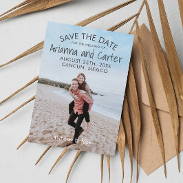 Ombre Beach Destination Ocean Save the Date