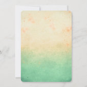 Ombre Beach Probe Dinner - aquamarin Sand Dollar Einladung (Rückseite)