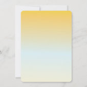 Ombre Beach Suitcase Destination Brautparty Einladung (Rückseite)