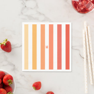 Ombre Beach Sunrise Strip & Personalisiert Monogra Serviette