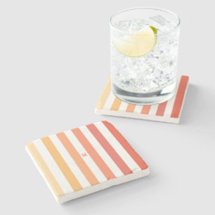 Ombre Beach Sunrise Strip & Personalisiert Monogra Steinuntersetzer