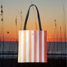Ombre Beach Sunrise Strip & Personalisiert Monogra Tasche