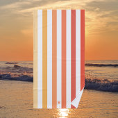 Ombre Beach Sunrise Stripe & Personal Monogram Strandtuch