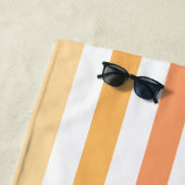 Ombre Beach Sunrise Stripe & Personal Monogram Strandtuch (Beispiel)
