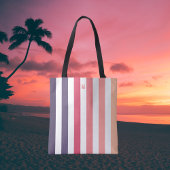 Ombre Beach Sunset Strip & Personalisiert Monogram Tasche