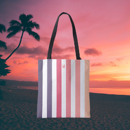 Ombre Beach Sunset Strip & Personalisiert Monogram Tasche