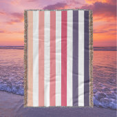 Ombre Beach Sunset Stripe Dusky Pinks & Purple Decke