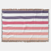 Ombre Beach Sunset Stripe Dusky Pinks & Purple Decke (Vorderseite)
