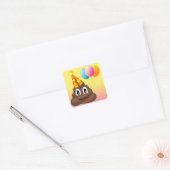 Ombre Birthday Party Poop Emoji Stickers (Umschlag)