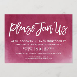 Ombre Bitte schließen Sie sich uns Brush Typografi Einladung