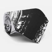 Ombre Black and White Paint Strokes Krawatte (Gerollt)