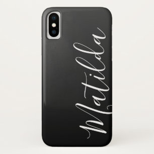 Ombre Black Dark Gray Schlichter Personalisierter  Case-Mate iPhone Hülle