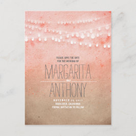 Ombre blass pink elegante Save the Date Postkarten