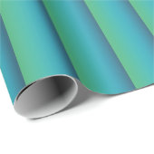 Ombre blau bis grün Streifen Geschenkpapier (Rolleneckpunkt)