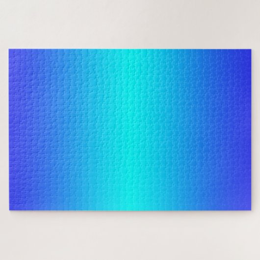 Ombre Blau und Türkis Gradient Puzzle (Horizontal)