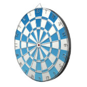 Ombre Blau und Weiß Dartscheibe (Vorderseite rechts)