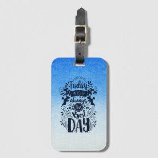 Ombre Blau und Weiß tauchen in traumhafte Farben Gepäckanhänger