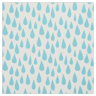 Ombre blaue fallende Regentropfen Stoff