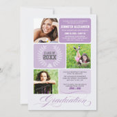 Ombre blockiert Abschluss-Party Einladung (Vorderseite)