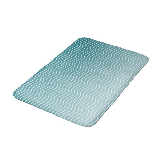 Ombre Blue Badematte (Schrägansicht)