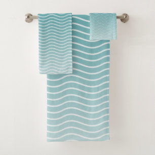 Ombre Blue Badhandtuch Set