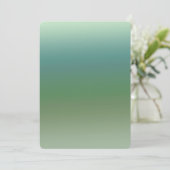 Ombre Blue Green Sea Baby Dusche Einladung (Stehend Vorderseite)