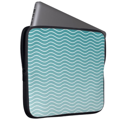 Ombre Blue Laptopschutzhülle (Vorne Rechts)